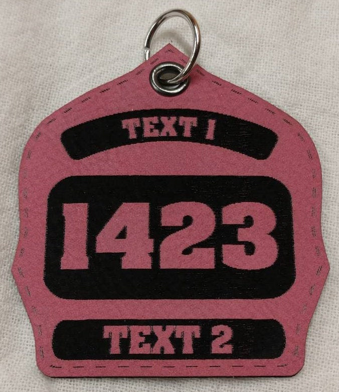Personalized Helmet Shield Leatherette Key chain / ornament
