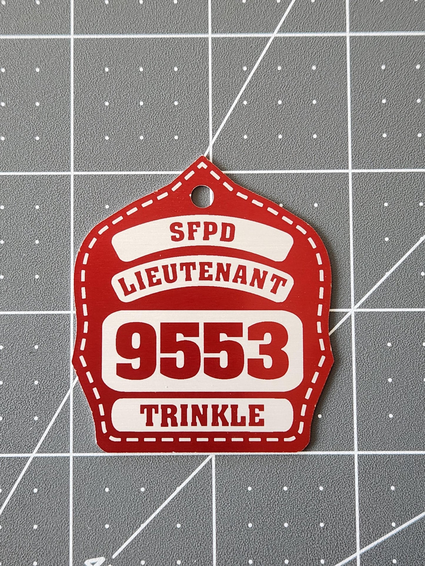 Personalized Helmet Shield Aluminum Key Chain, Gear Tag, Accountability, etc.