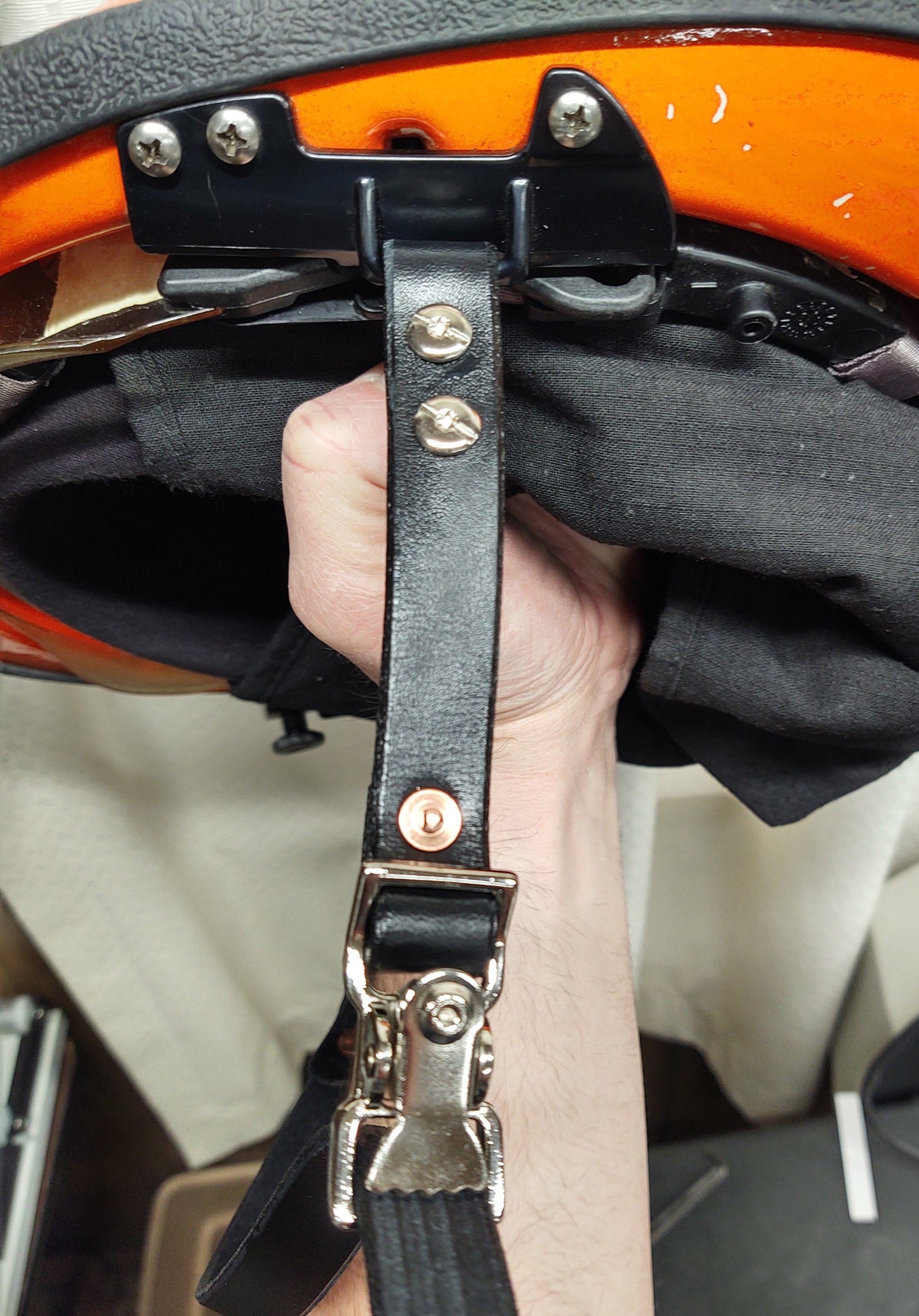 Leather Fire Helmet Chin Strap