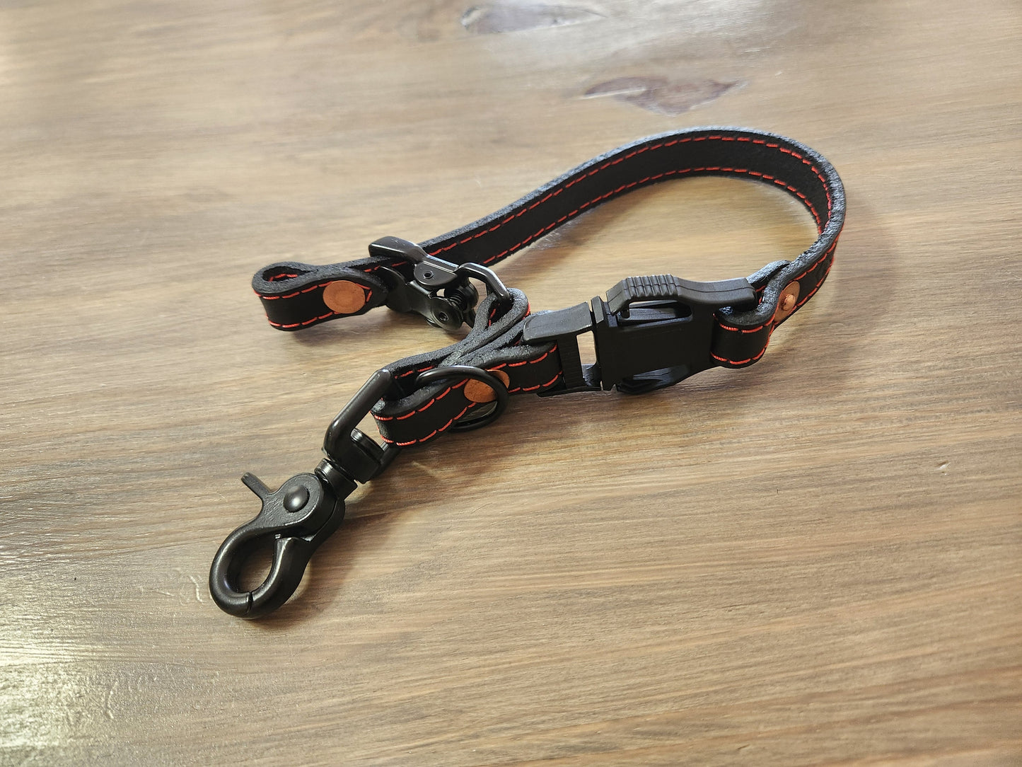 Firefighter BLACK Leather Adjustable glove straps - Personalizable with your own text