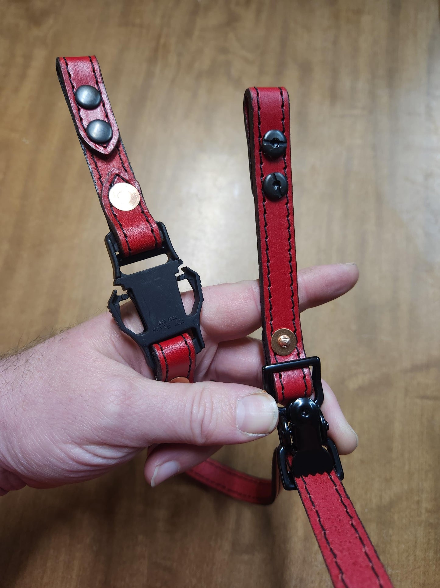 Firefighters Leather Fire Helmet Chin Strap - HAND DYED COLORS