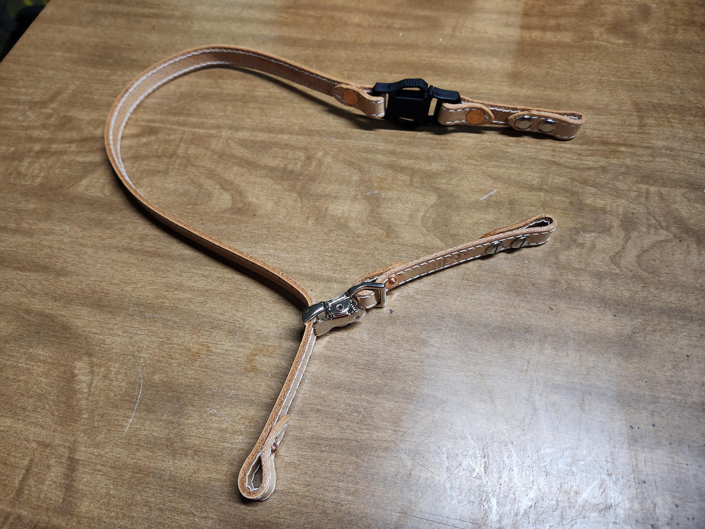 Firefighters NATURAL Leather Fire Helmet Chin Strap - Personalizable with your own text