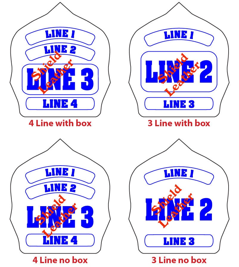 Personalized Helmet Shield Aluminum Key Chain, Gear Tag, etc.